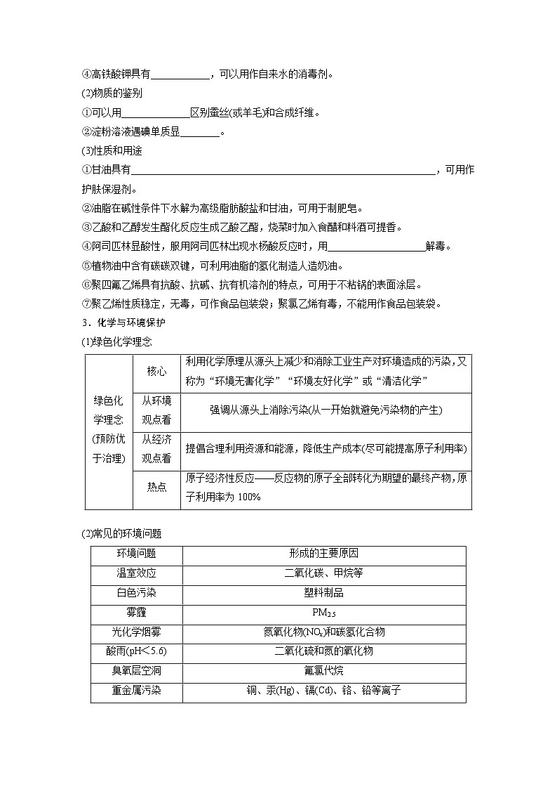 专题二 选择题专攻 1.化学与STSE第2页