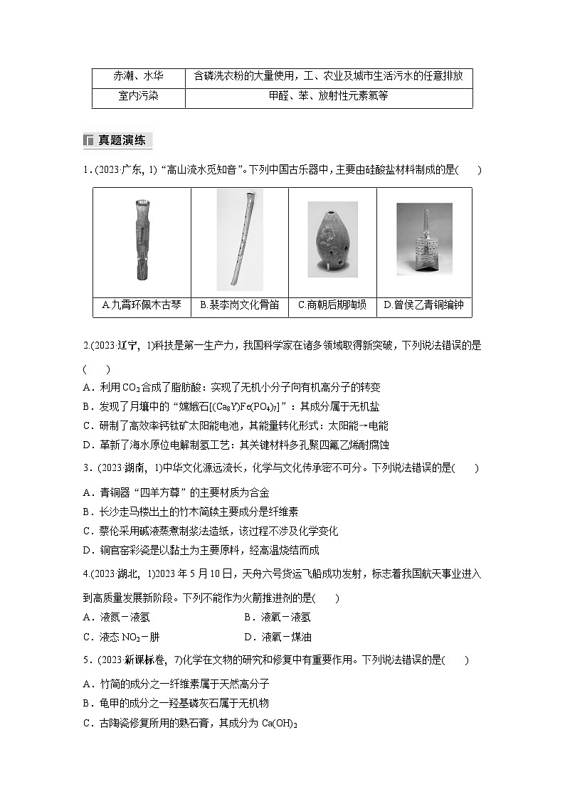专题二 选择题专攻 1.化学与STSE第3页