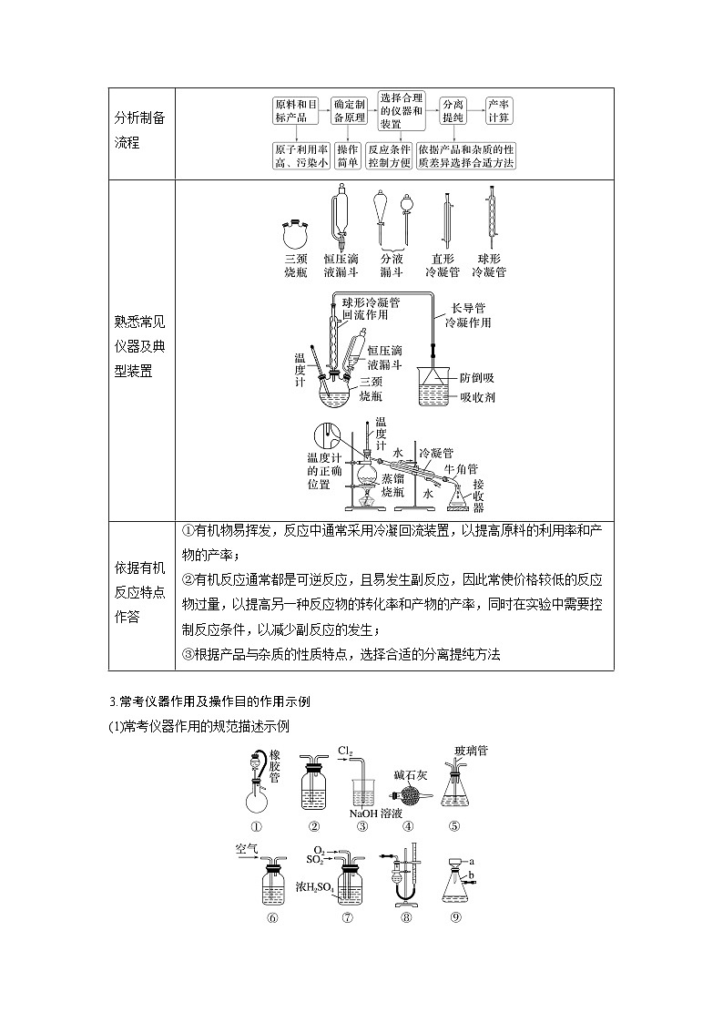 专题七 主观题突破 2.实验仪器连接及现象作用描述(教师版)第3页