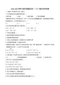 2022-2023学年天津市武清区高一（下）期末化学试卷（含详细答案解析）
