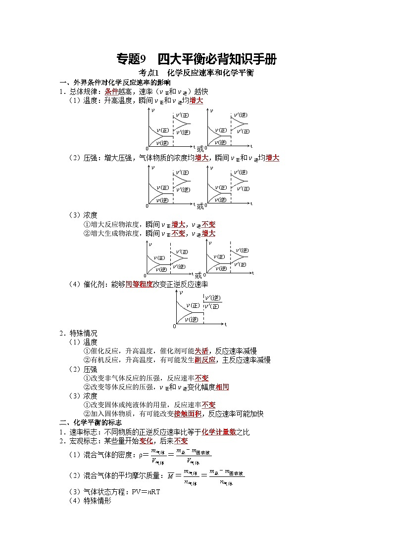 化学必背知识手册分类专题09 四大平衡【高考化学必背知识手册】29第1页