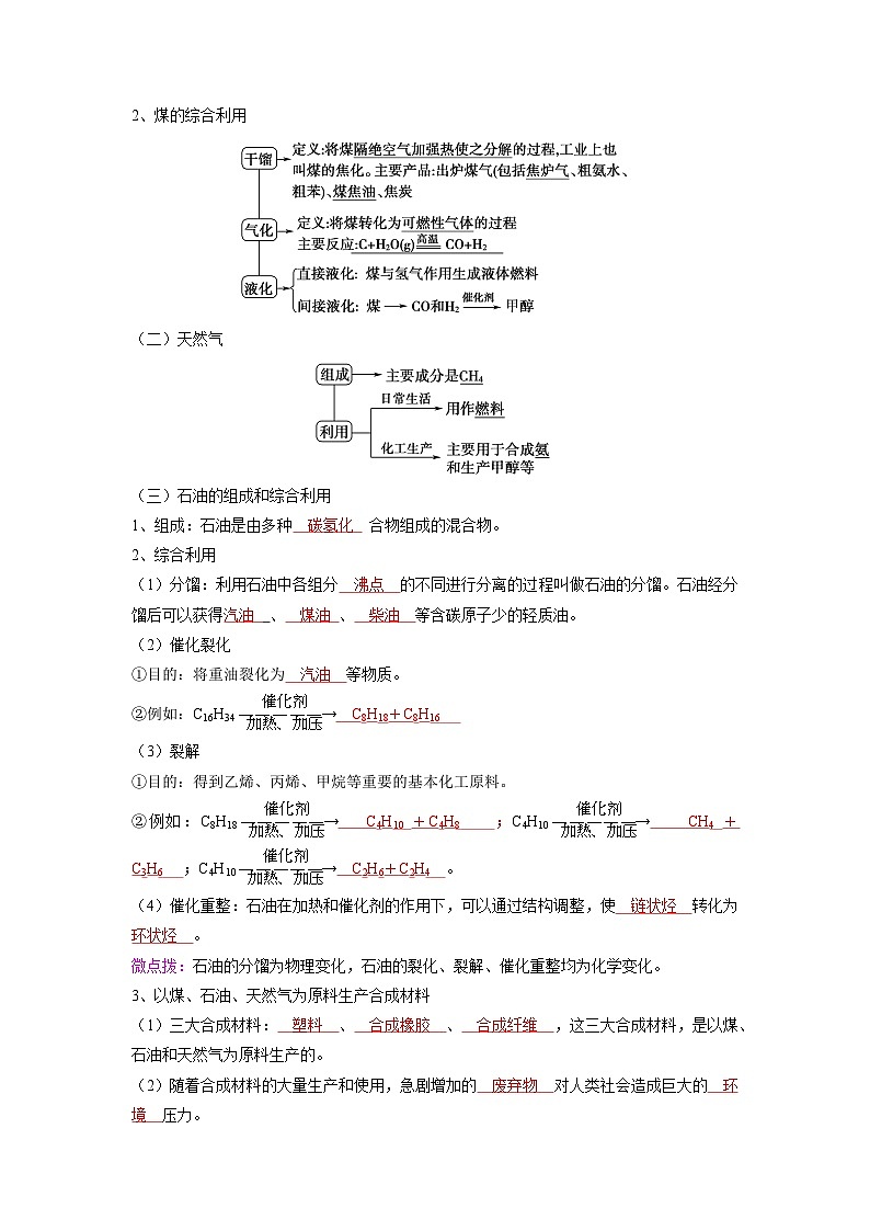 化学必背知识手册分类第八章 化学与可持续发展【知识手册】(人教版必修第二册)(教师版)2第3页
