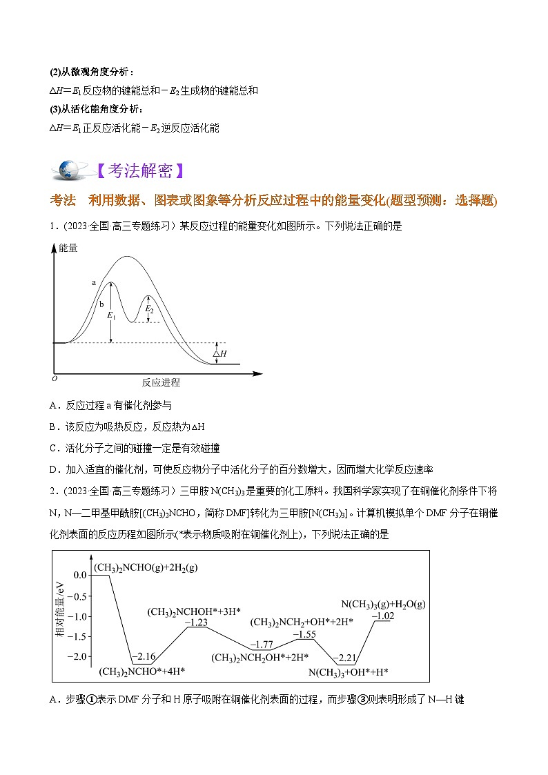 高考化学二轮复习讲义+分层训练(全国通用)解密06  化学反应与热能(讲义)(原卷版)第2页