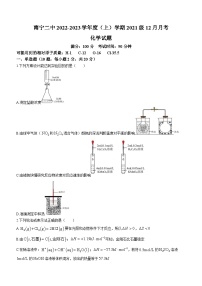 广西南宁市第二中学2022-2023学年高二上学期12月月考化学试卷+