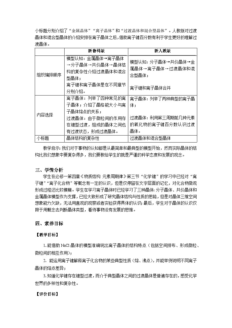 高二化学(人教版)选择性必修第2册 第三章 第三节 第二课时 离子晶体-教学课件、教案、学案、作业02