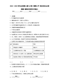 高中化学人教版 (2019)必修 第二册第二节 氮及其化合物课时练习