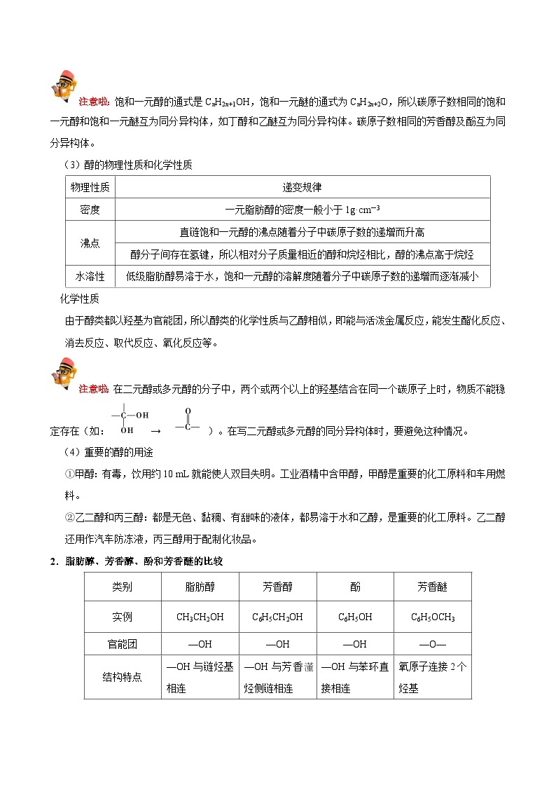 最新高考化学考点一遍过（讲义） 考点62 烃的含氧衍生物02