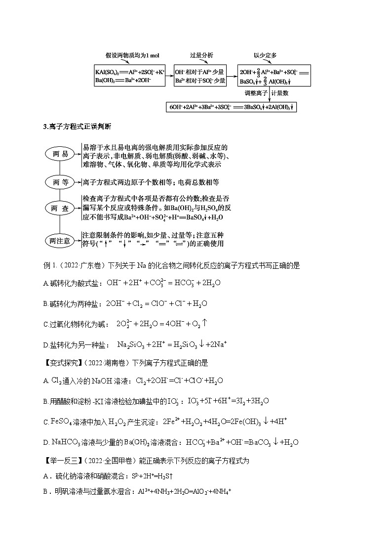 最新高考化学二轮复习讲练测 专题03 离子反应方程式和离子共存(讲)03