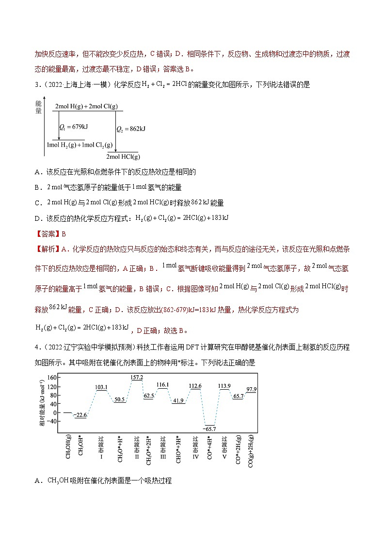 最新高考化学解密06 化学反应的热效应(分层训练)-【高频考点解密】03