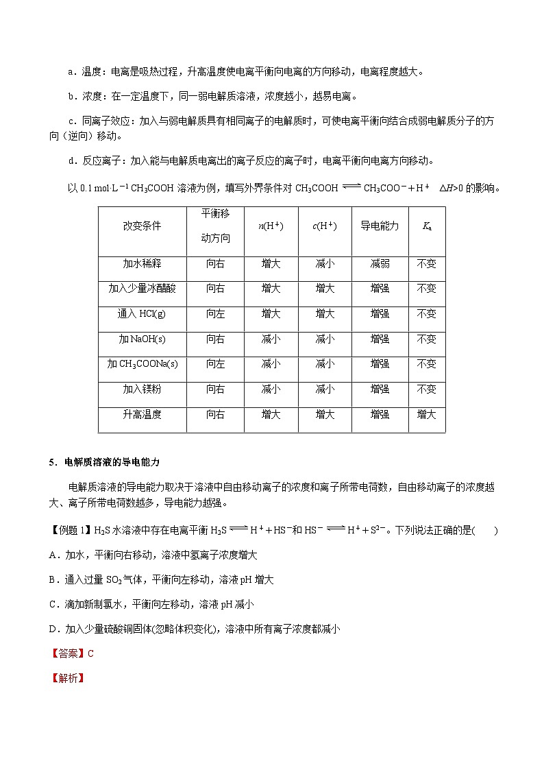 第37讲 弱电解质的电离平衡(解析版)-备战2023年高考化学【一轮·夯实基础】复习精讲精练第3页