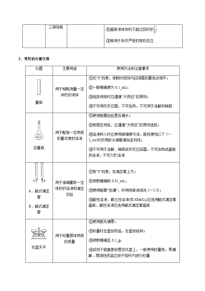 第43讲 常用仪器和基本操作、仪器的创新使用(解析版)-备战2023年高考化学【一轮·夯实基础】复习精讲精练第3页