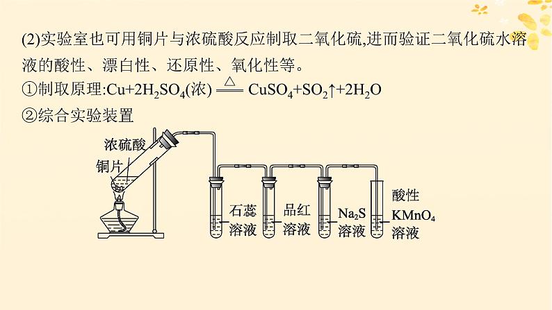 备战2025届新高考化学一轮总复习第4章非金属及其化合物热点专攻10重要含硫化合物及制备课件第3页