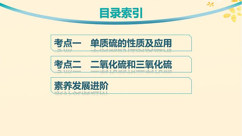 备战2025届新高考化学一轮总复习第4章非金属及其化合物第17讲硫及其氧化物课件03
