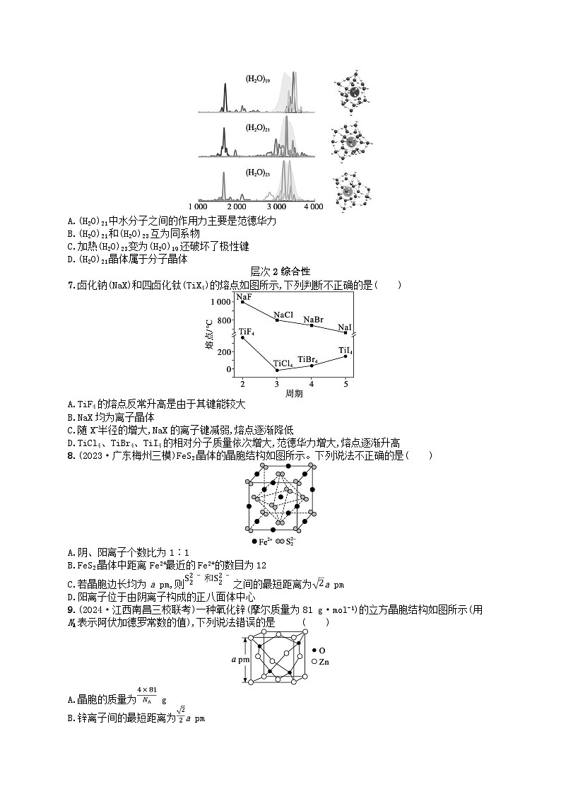 备战2025届新高考化学一轮总复习分层练习第5章物质结构与性质元素周期律第28讲晶体结构与性质(附解析)02