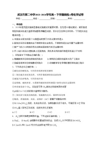 武汉市第二中学2023-2024学年高一下学期周练A卷化学试卷(含答案)
