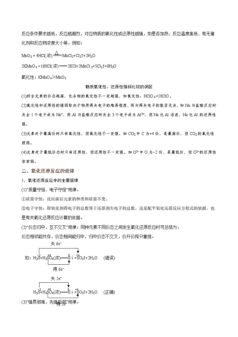 1.9 氧化还原反应规律与计算(精讲)-2024-2025学年高一化学上学期常考题型精讲与精练高分突破(人教版)第2页