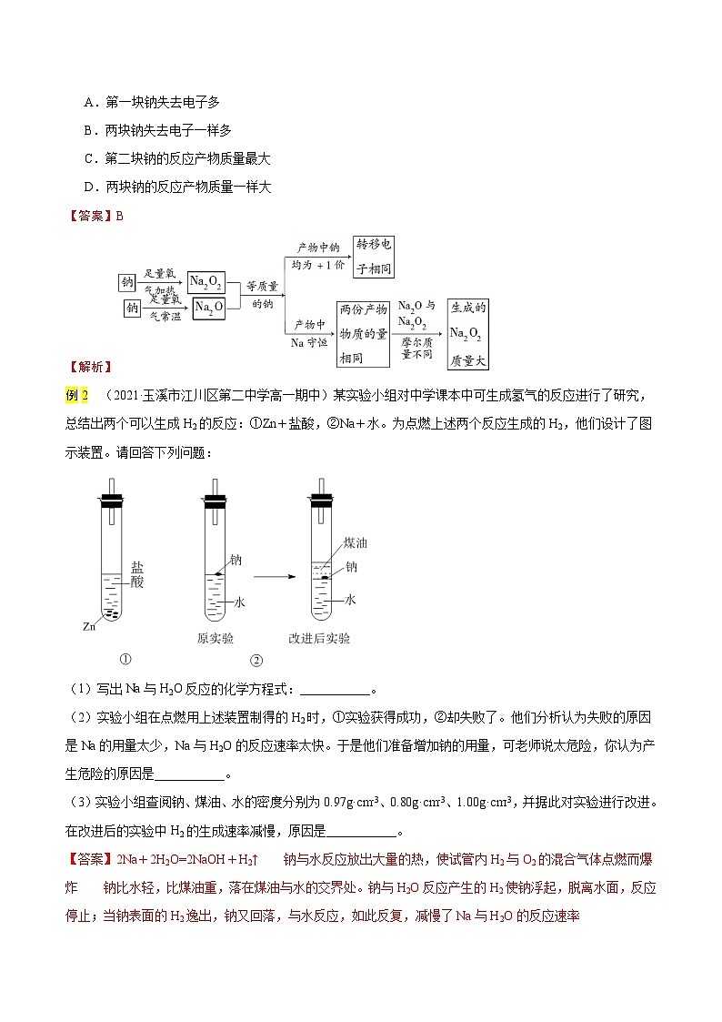 2.1 钠的性质(精讲)-2024-2025学年高一化学上学期常考题型精讲与精练高分突破(人教版)03