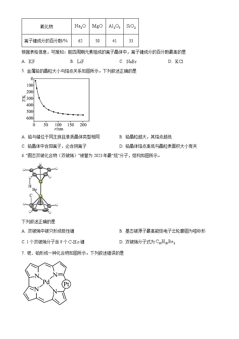 江西省赣州市上进联考2023-2024学年高二下学期3月第一次阶段性考试化学试题(原卷版+解析版)02