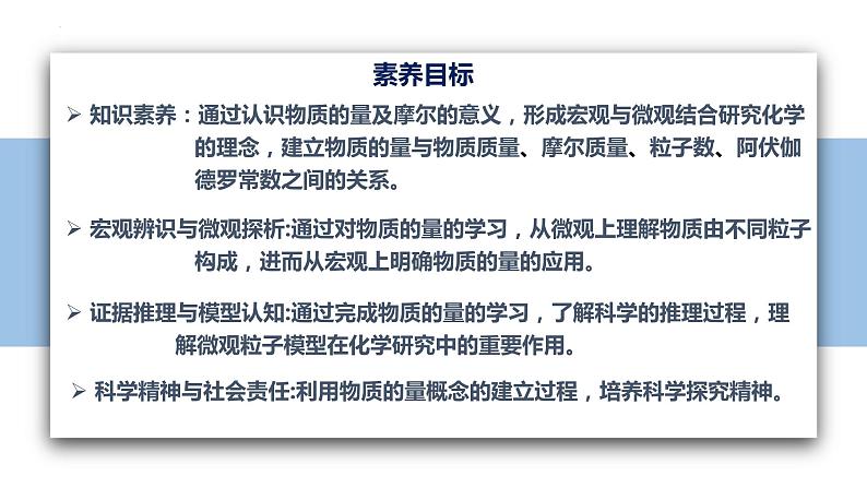 2.3.1物质的量的单位——摩尔 课件-2023-2024学年高一上学期人教版(2019)高中化学必修102