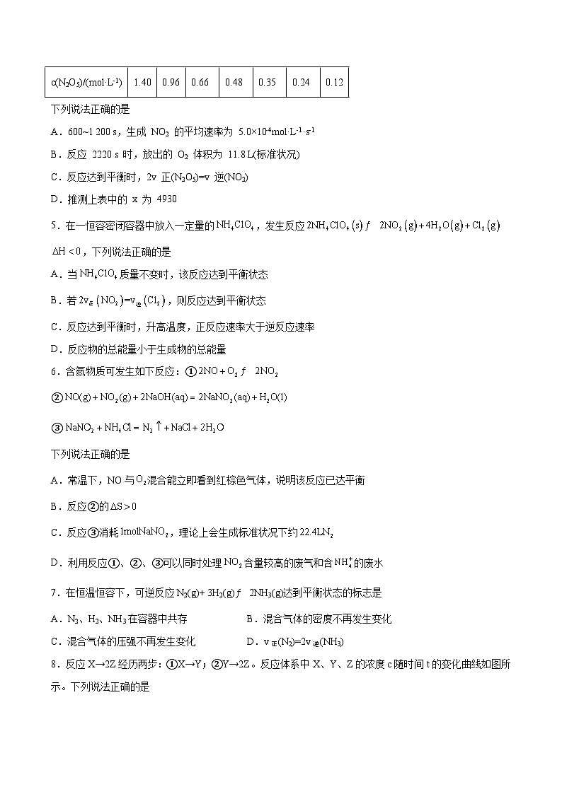第19讲 化学平衡(练)- 2024年高考化学大一轮复习【精讲精练】(原卷版)第2页