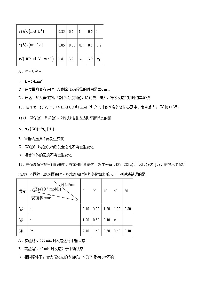 专题七  能力提升检测卷 - 2024年高考化学大一轮复习【精讲精练】(原卷版)第3页