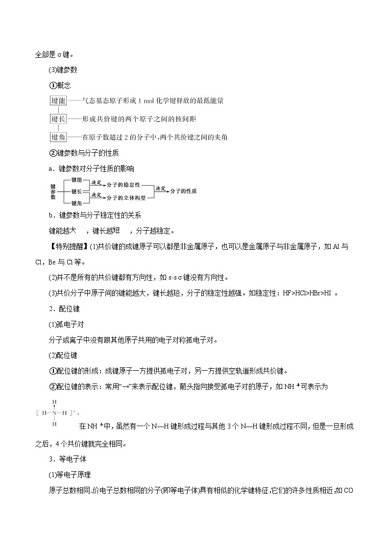第29讲 分子结构与性质(讲)- 2024年高考化学大一轮复习【精讲精练】(原卷版)第2页