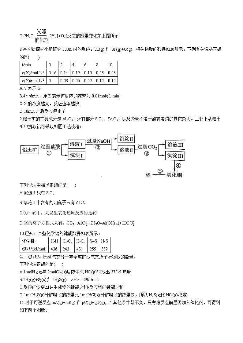 河北省沧州市泊头市第一中学2023-2024学年高一下学期3月月考化学试题(无答案)03