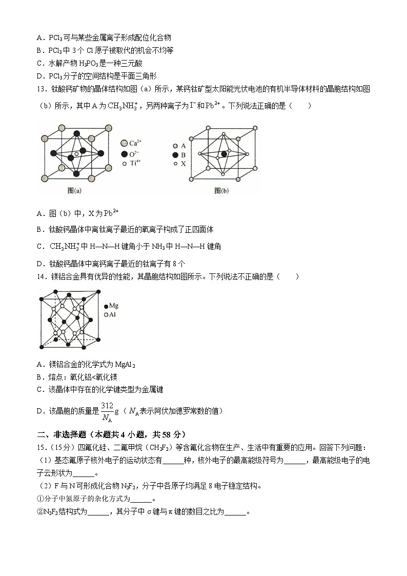 河北省沧州市十校2023-2024学年高二下学期3月月考化学试题(含答案)第3页