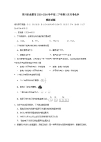 四川省成都市2023-2024学年高二下学期3月月考化学模拟试题(附答案)