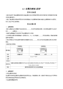人教版 (2019)选择性必修1第三节 金属的腐蚀与防护导学案及答案