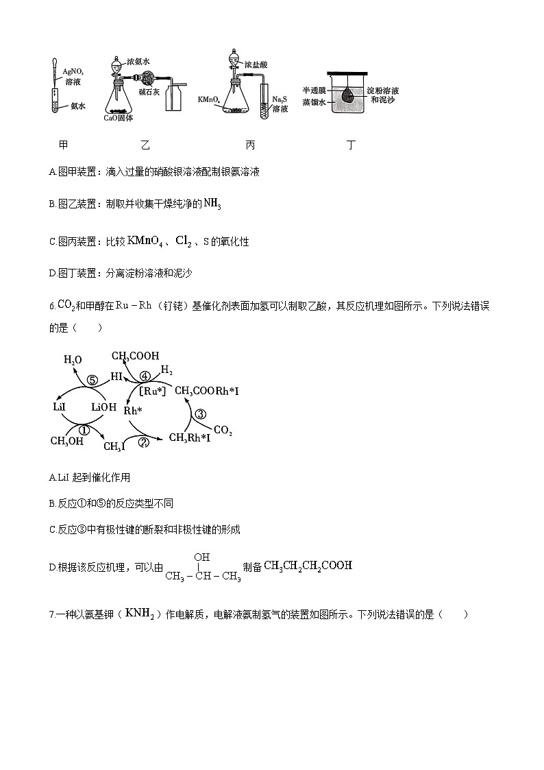 湖南省长沙市第一名校2023-2024学年高三下学期4月月考化学试题第3页