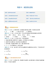 【期中复习】人教版2019必修第二册2023-2024学年高一下册化学 专题01 硫及其化合物（考点专练）（8大题型）.zip
