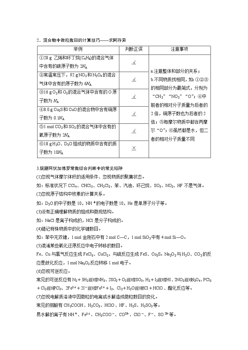 第一篇 主题二 选择题4 阿伏加德罗常数应用判断第3页
