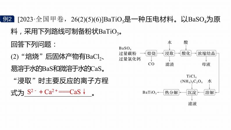 第一篇　主题三　热点题空2　基于事实的反应方程式的书写-2024年高考化学二轮复习课件03
