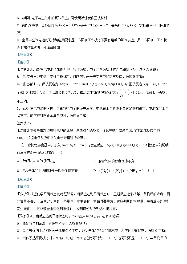 江西省丰城市第二中学2023-2024学年高二下学期4月月考化学试题（原卷版+解析版）02