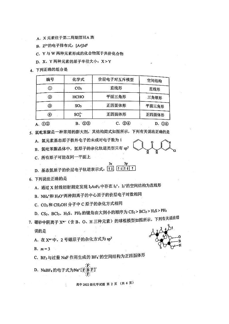 四川省成都市蓉城名校联盟2023-2024学年高二下学期期中联考化学试题02