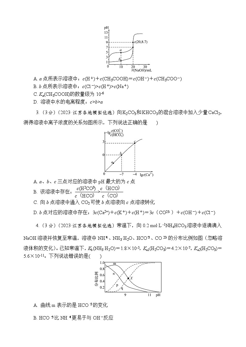 主题4 化学变化与规律 第6练 电解质溶液中的离子平衡AB(含解析)—2024高考化学考前天天练第3页