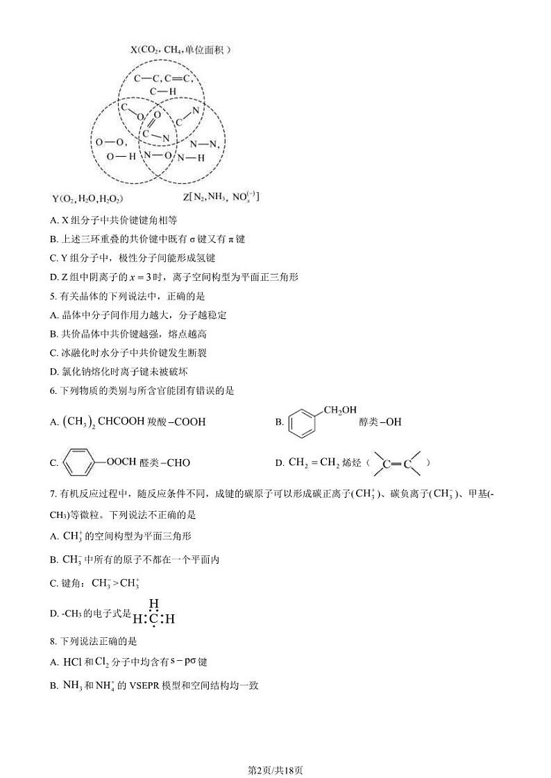 2024北京大兴一中高二下学期期中化学试题及答案试卷第2页
