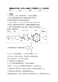 湖南省长沙市第一中学2024届高三下学期月考（八）化学试卷(含答案)