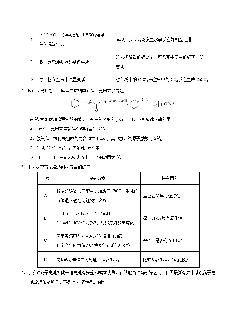 2024年高考押题预测卷—化学(新七省高考卷02)(14+4模式)(考试版)第2页