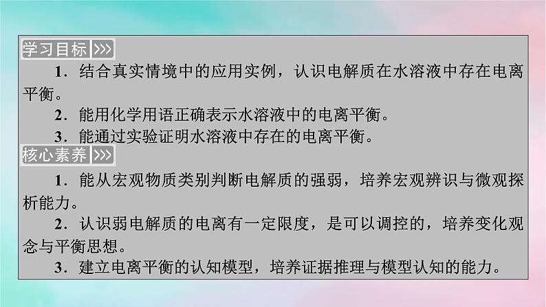 2025版新教材高中化学第3章水溶液中的离子反应与平衡第1节电离平衡第1课时弱电解质的电离平衡课件新人教版选择性必修1第2页