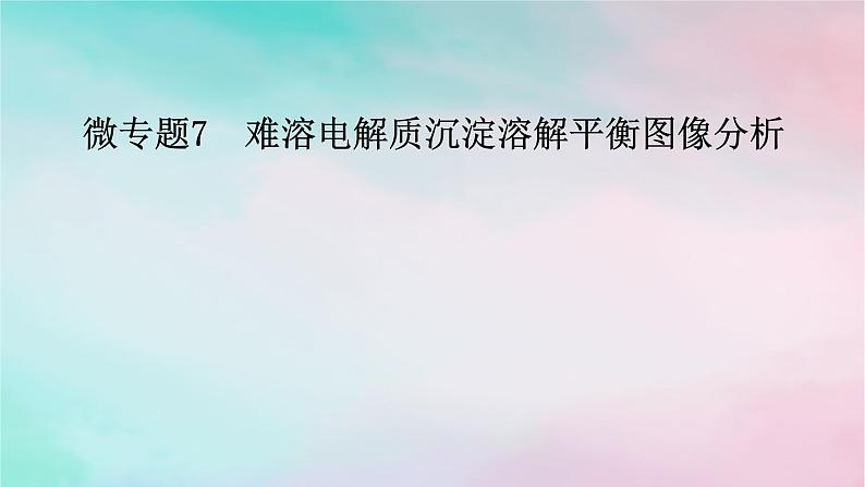 2025版新教材高中化学第3章水溶液中的离子反应与平衡微专题7难溶电解质沉淀溶解平衡图像分析课件新人教版选择性必修101