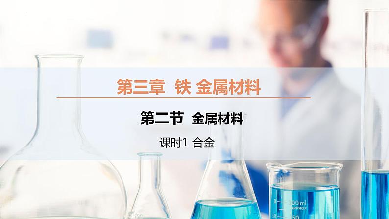 【同步课件】3.2 .1 合金 高一化学同步备课(人教版2019必修第一册)01