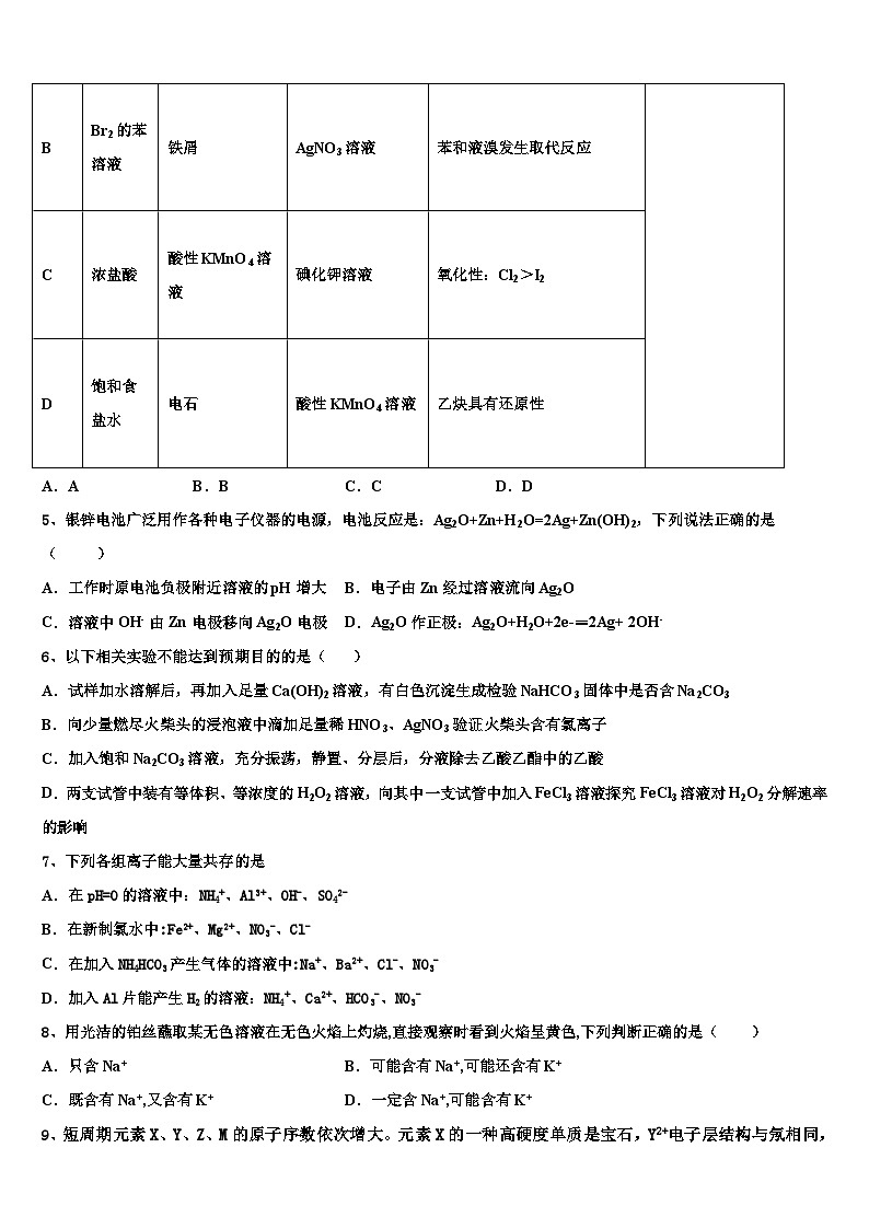 江苏省徐州市2023-2024学年下学期高三第四次模拟考试化学试卷+02