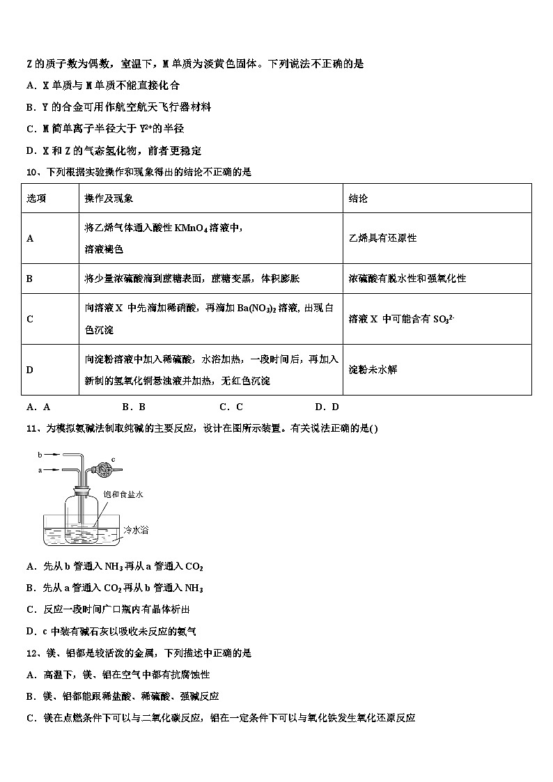 江苏省徐州市2023-2024学年下学期高三第四次模拟考试化学试卷+03