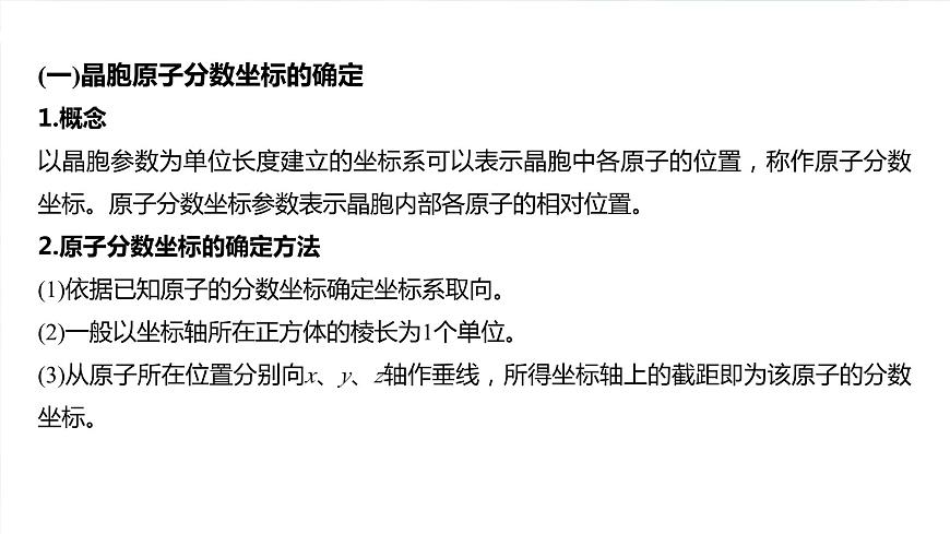 大單元三　第九章　熱點(diǎn)強(qiáng)化15　原子分?jǐn)?shù)坐標(biāo)、投影圖第2頁