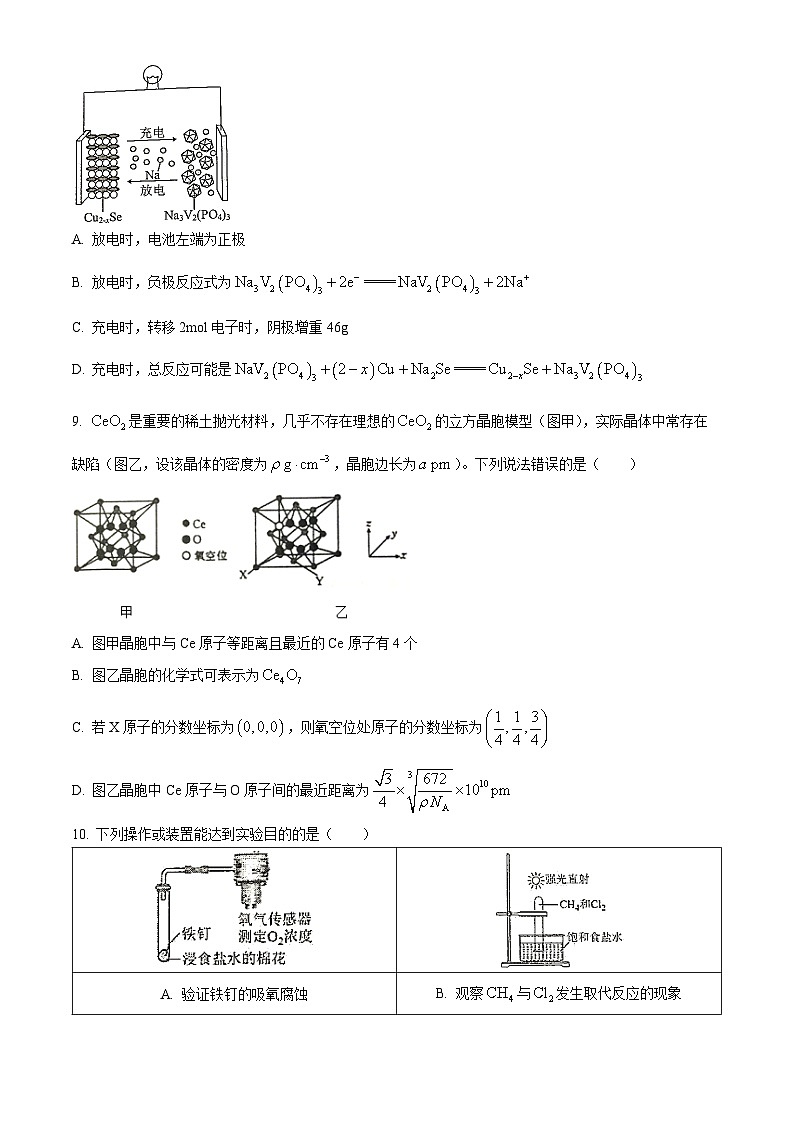 安徽省六安第一中学2024届高三下学期质量检测(二+)化学试题第3页