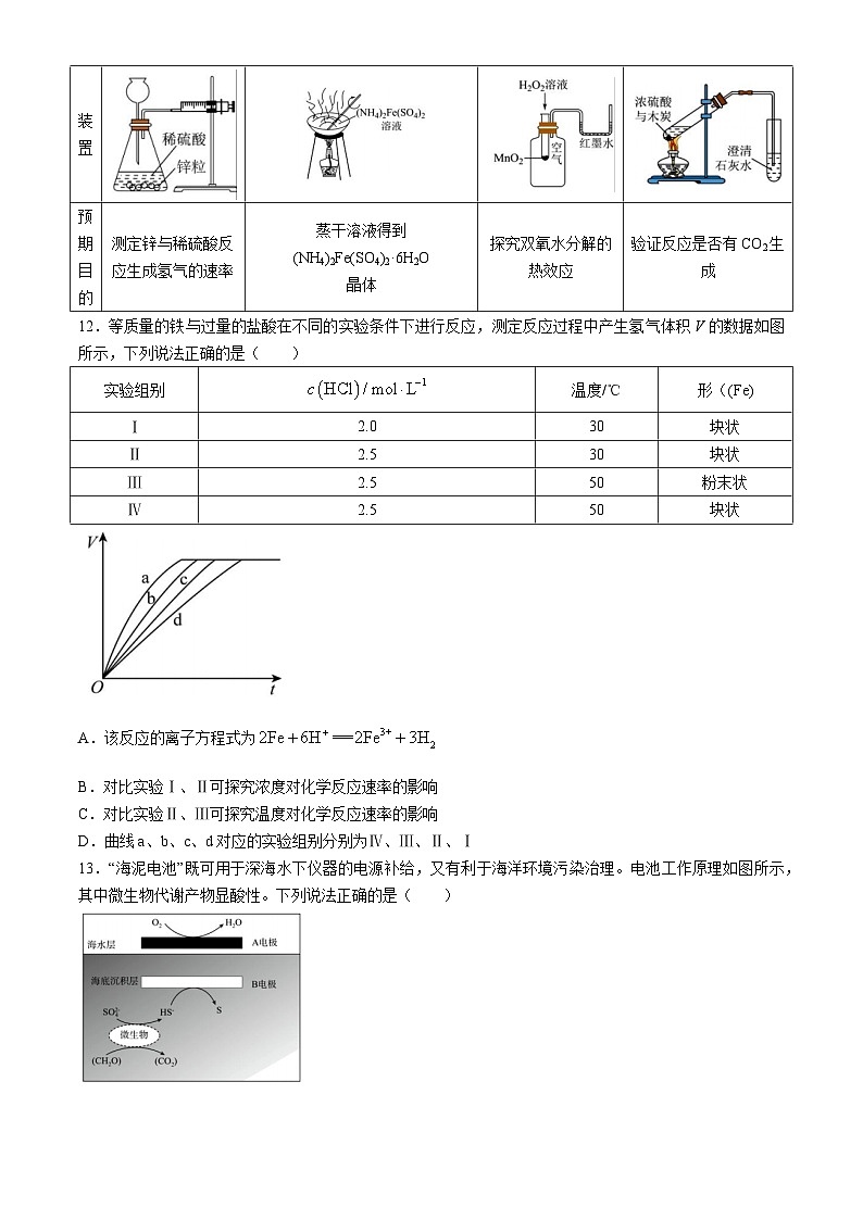 黑龍江省哈爾濱市第三中學(xué)校2023-2024學(xué)年高一下學(xué)期期中考試+化學(xué)試卷+第3頁