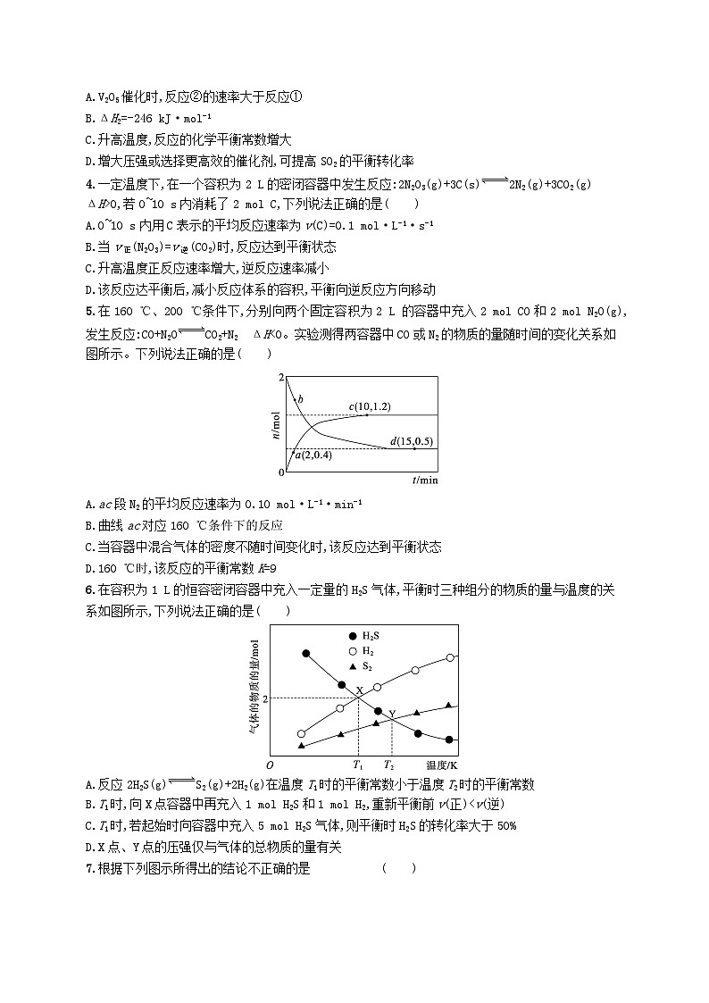 适用于新高考新教材广西专版2025届高考化学一轮总复习章末检测卷7化学反应速率与化学平衡第2页