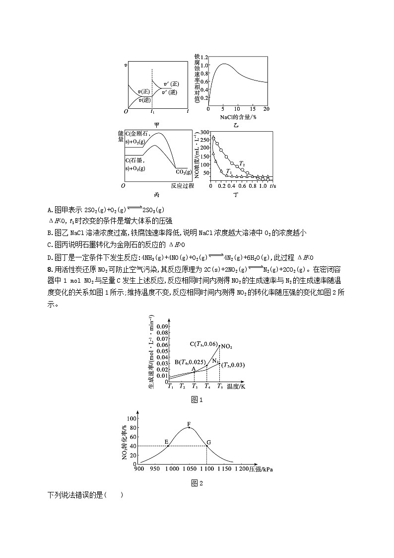适用于新高考新教材广西专版2025届高考化学一轮总复习章末检测卷7化学反应速率与化学平衡第3页